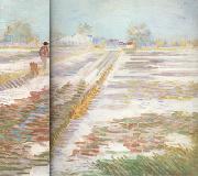 Vincent Van Gogh Landscape with Snow (nn04) Sweden oil painting artist